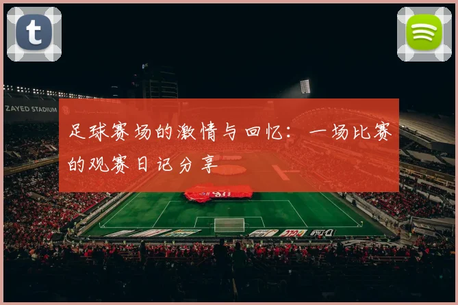 足球赛场的激情与回忆：一场比赛的观赛日记分享
